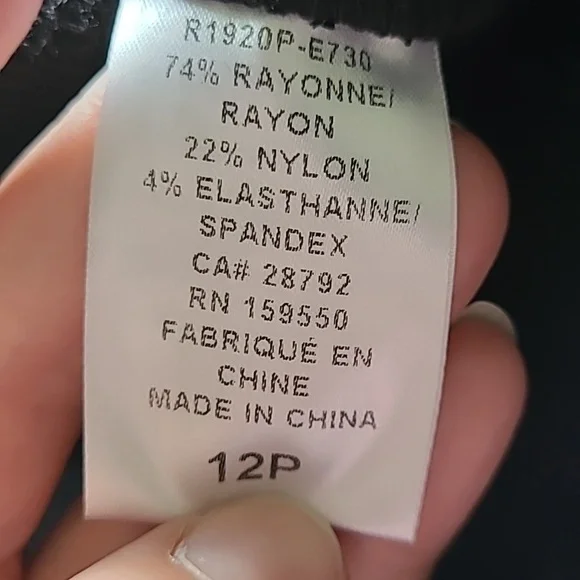 Renuar black casual pants. Size 12 P - Picture 11 of 11